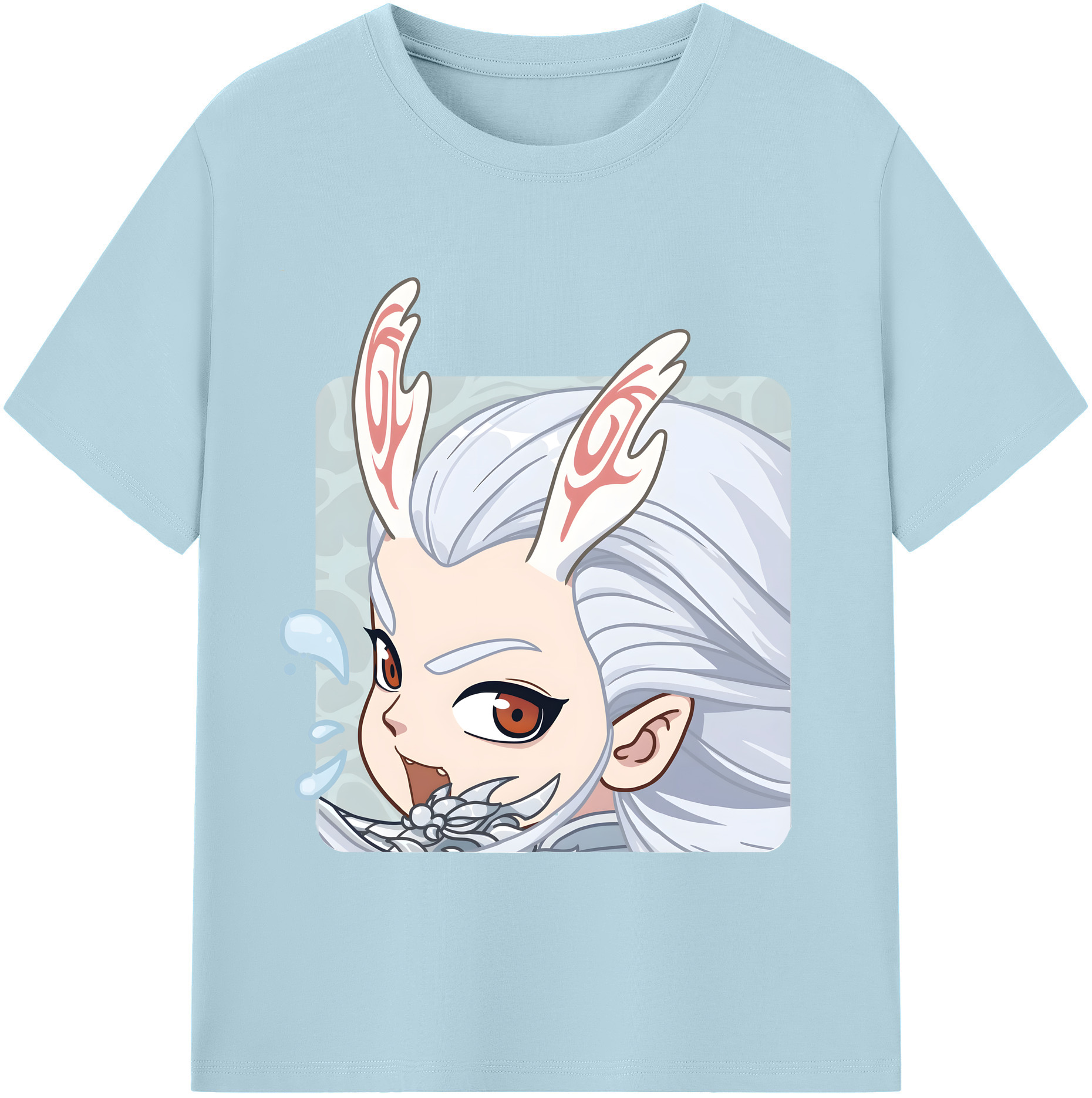 （画像用） Ne Zha 2 ナタ 魔童の大暴れ 綿100％半袖Tシャツ（フロントプリント）